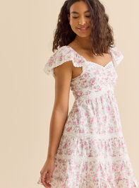 Rylee Floral Mini Dress Detail 4 - TULLABEE