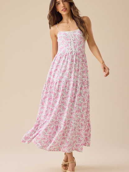 Emmi Lace Up Maxi Dress - TULLABEE