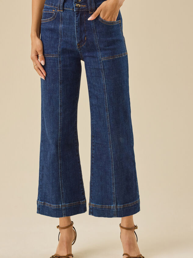 Annalee Wide Leg Crop Jeans Detail 3 - TULLABEE