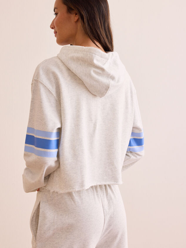 99 Lineup Striped Hoodie Detail 5 - TULLABEE