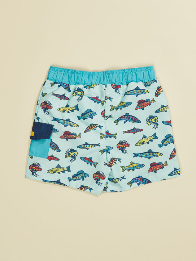 Fish Swim Trunks by MudPie Detail 2 - TULLABEE
