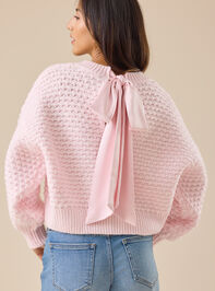 Annabeth Bow Ribbon Sweater Detail 2 - TULLABEE