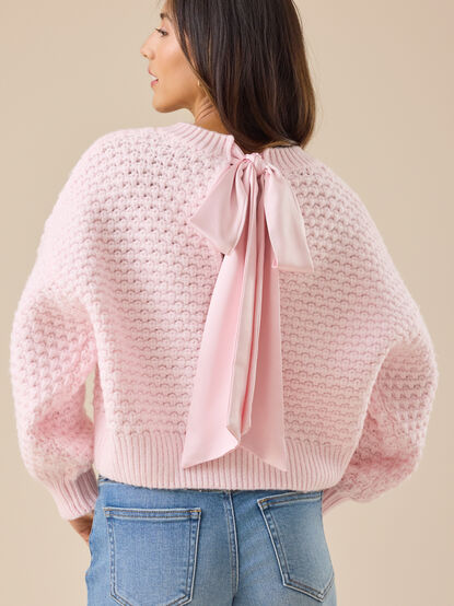 Annabeth Bow Ribbon Sweater - TULLABEE
