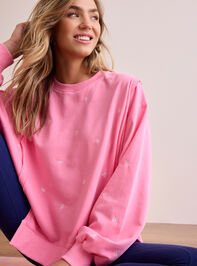 Bow With The Flow Stitched Oversized Pullover Detail 2 - TULLABEE