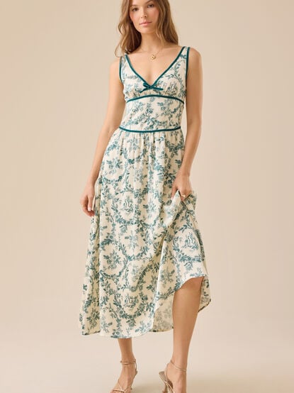 Rebeka Toile Maxi Dress - TULLABEE