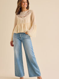 Mia Embroidered Lace Top Detail 3 - TULLABEE