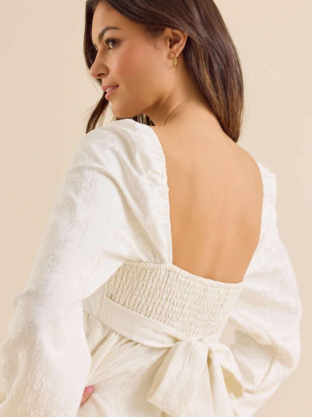 Eileen Jacquard Mini Dress Detail 5 - TULLABEE