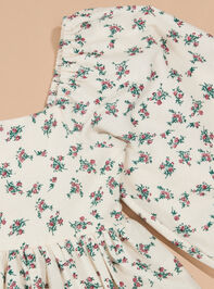 Ella Floral Velvet Toddler Dress Detail 2 - TULLABEE