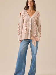 Ember Ribbon Cardigan Detail 2 - TULLABEE