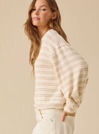 Addison Striped Balloon Sleeve Top - TULLABEE