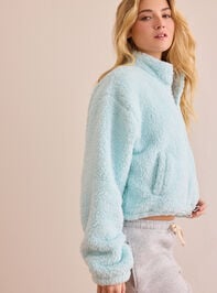 Cloud Cabin Sherpa Full Zip Jacket Detail 3 - TULLABEE