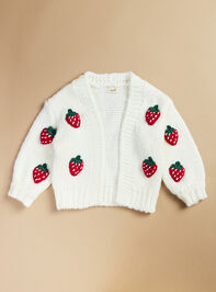 Remy Strawberry Cardigan Detail 2 - TULLABEE