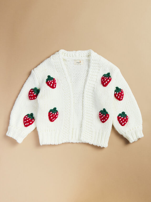 Remy Strawberry Cardigan Detail 2 - TULLABEE