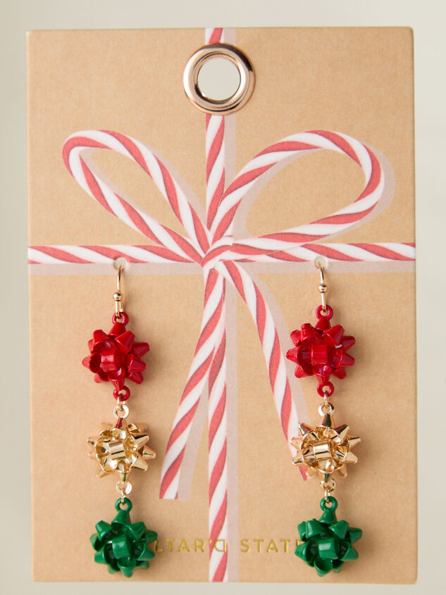 Bow Present Dangle Earrings - TULLABEE