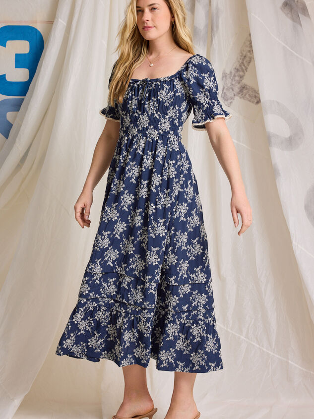 Aura Floral Maxi Dress Detail 5 - TULLABEE