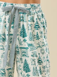 Kamila Satin Toile Sleep Pant Detail 3 - TULLABEE