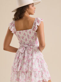 Lizzie Floral Mini Dress Detail 5 - TULLABEE