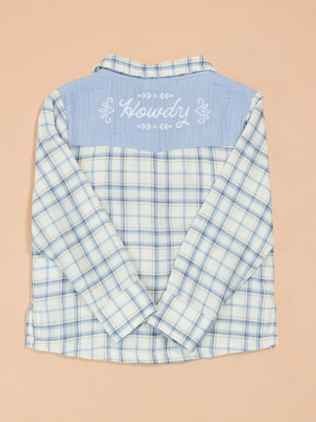 Parker Plaid Polo Shirt Detail 4 - TULLABEE