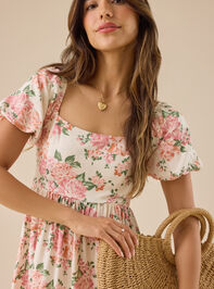 Cameron Floral Maxi Dress Detail 3 - TULLABEE