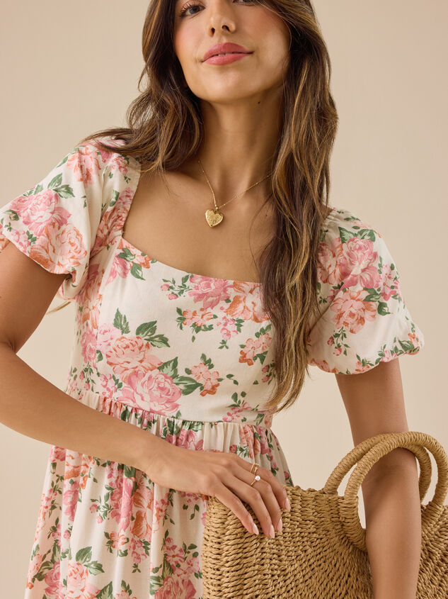 Cameron Floral Maxi Dress Detail 3 - TULLABEE