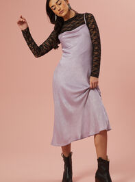 Eva Satin Midi Dress Detail 2 - TULLABEE
