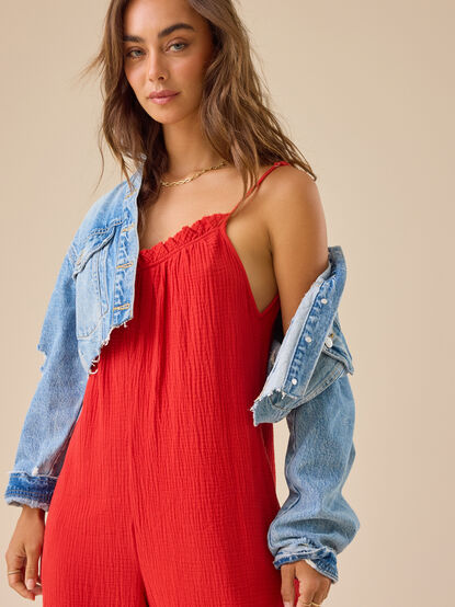 Laurie Gauze Jumpsuit - TULLABEE