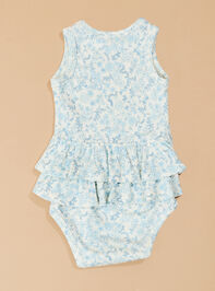 Laney Floral Ruffle Bodysuit Detail 3 - TULLABEE