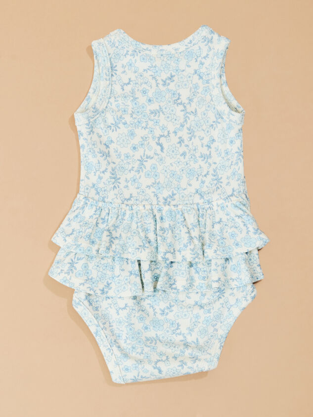 Laney Floral Ruffle Bodysuit Detail 3 - TULLABEE