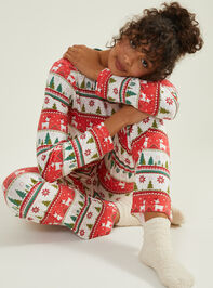 Festive Fair Isle Mama Pajama Set Detail 3 - TULLABEE