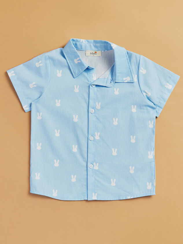 Bunny Hop Button Down Shirt Detail 3 - TULLABEE