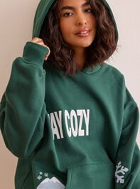 Stay Cozy Embroidered Hoodie Detail 4 - TULLABEE