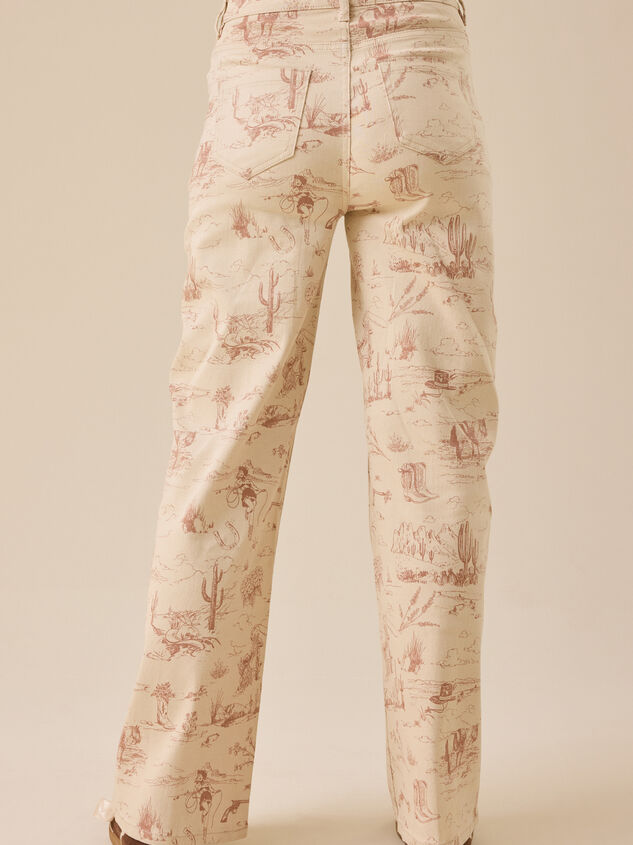 Sarah High Rise Western Straight Leg Pants Detail 5 - TULLABEE