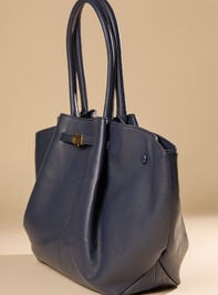 Kaia Belted Pull Tote Detail 2 - TULLABEE