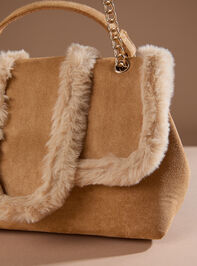 Fawn Suede Crossbody Detail 4 - TULLABEE
