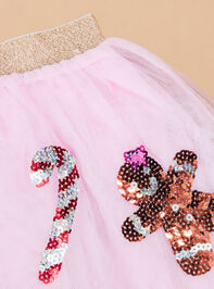 Christmas Candy Tutu Skirt by Mudpie Detail 2 - TULLABEE