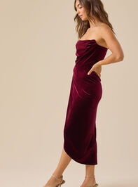 Covina Strapless Velvet Dress Detail 5 - TULLABEE