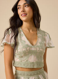 Arissa Floral Embroidered Top Detail 2 - TULLABEE