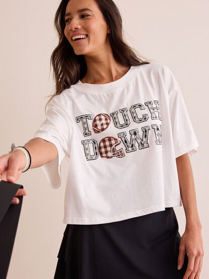Touchdown Cropped Boxy Tee - TULLABEE