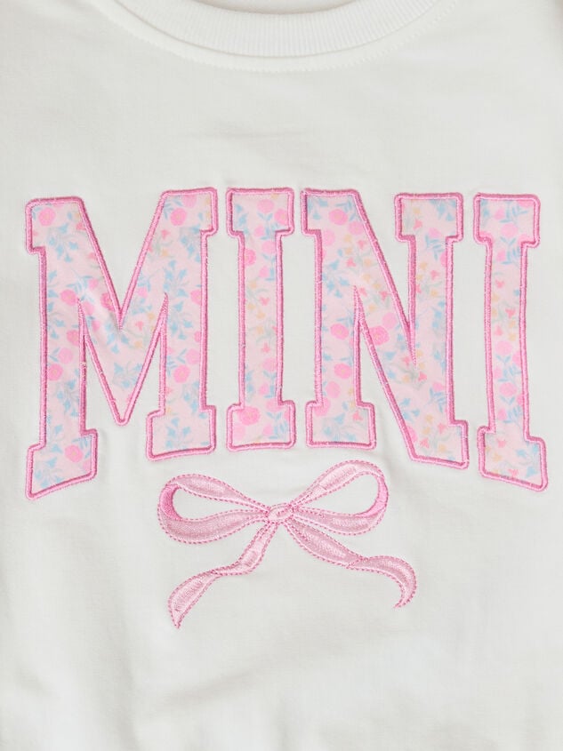 Lilly Bow Mini Sweatshirt Detail 3 - TULLABEE