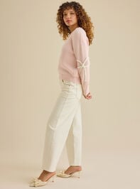 Braided Bow Mama Sweater Detail 4 - TULLABEE