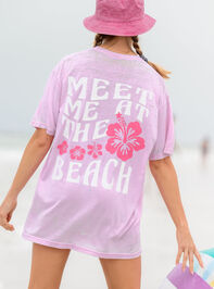 Meet Me At The Beach Graphic Tee Detail 2 - TULLABEE