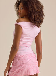 Annie Asymmetrical Twist Neck Top Detail 4 - TULLABEE