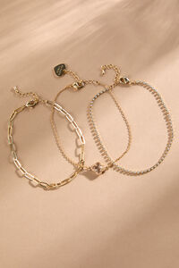 Crystal Clover Bracelet Set Detail 2 - Altar'd State