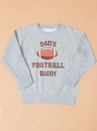 Dad's Football Buddy Sweatshirt Detail 2 - TULLABEE