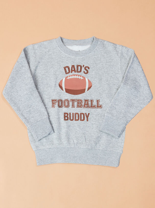 Dad's Football Buddy Sweatshirt Detail 2 - TULLABEE