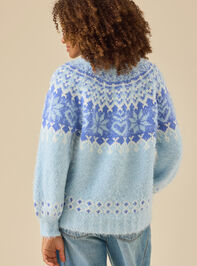 Holly Fuzzy Fair Isle Sweater Detail 5 - TULLABEE