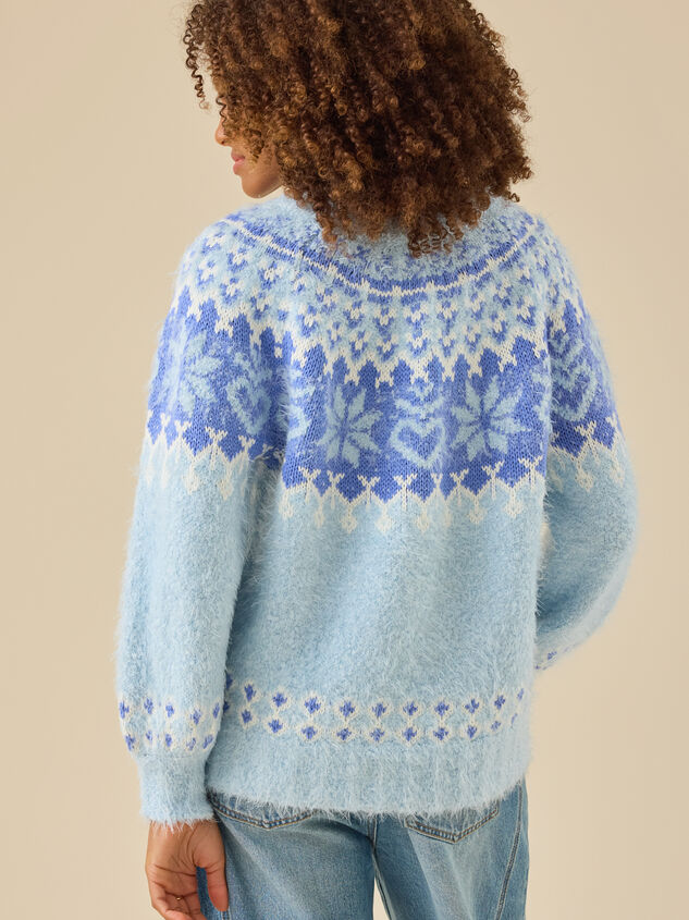 Holly Fuzzy Fair Isle Sweater Detail 5 - TULLABEE