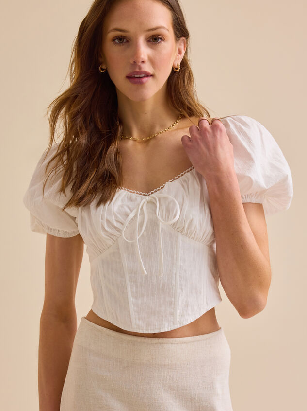 Rosalind Puffsleeve Corset Top - TULLABEE