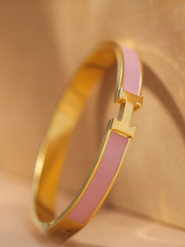 H Bangle Bracelet Detail 3 - TULLABEE