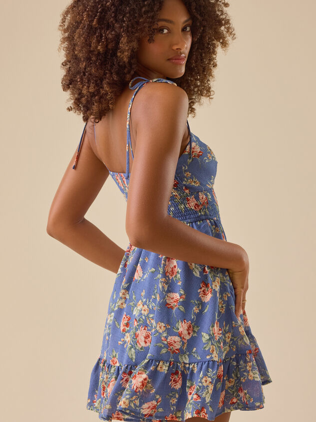 Landis Floral Mini Dress Detail 5 - TULLABEE
